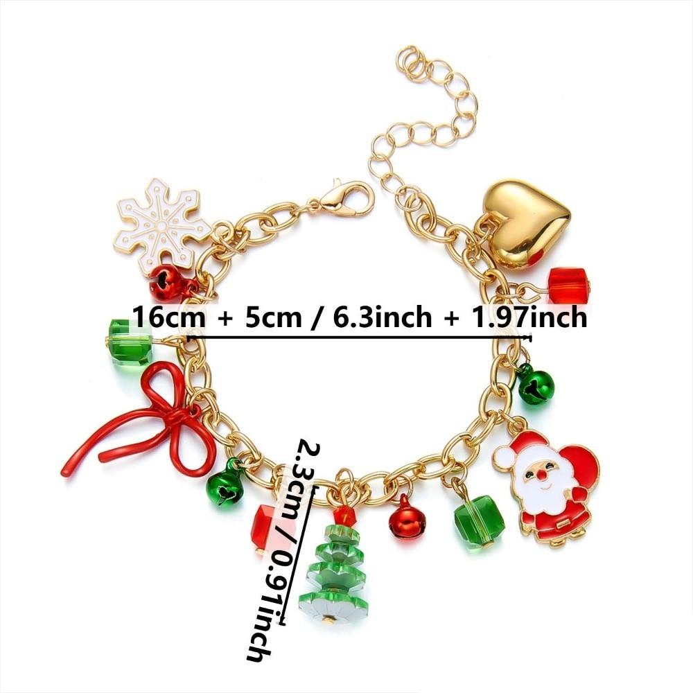 Charming Style Xmas Elk Wristband Vibrant Colors Snowflake Pendant Bangles Boutique Stores