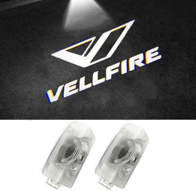 DISYEE Vellfire Lampa do dverí auta, Osvetlenie prahov, Vitajte svetlo s logom na dverách, LED projekcia loga,