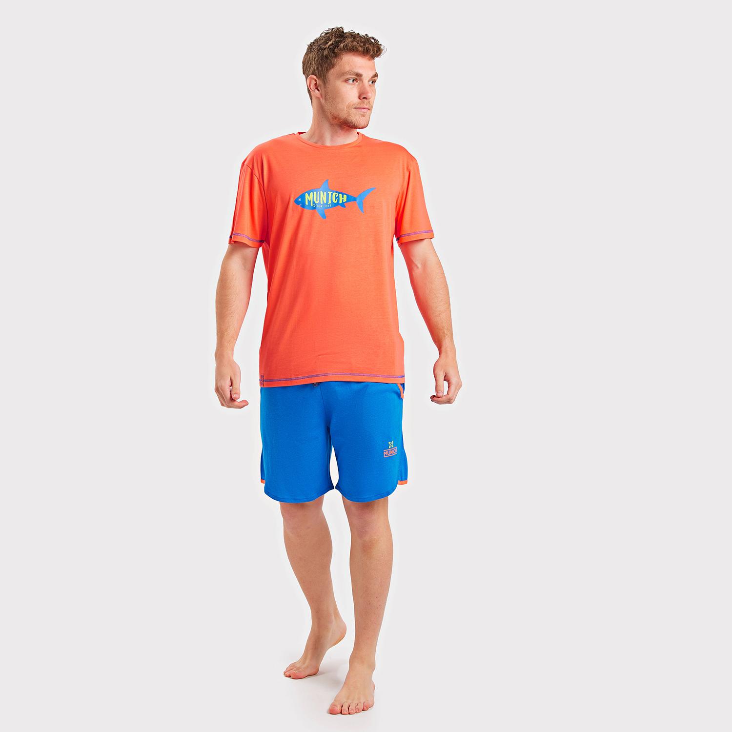 

Мужская пижама с короткими рукавами и круглым вырезом DH0450