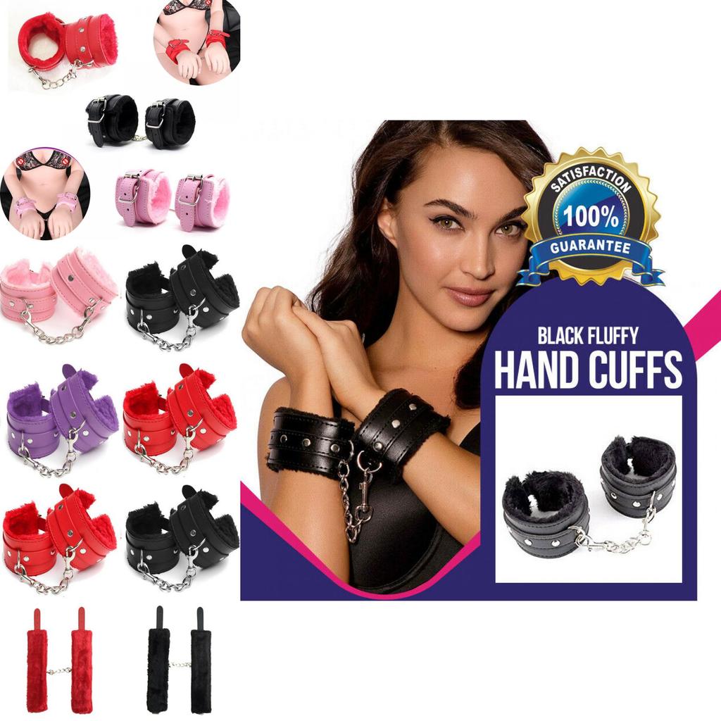 Luxury Pu Plush Sex Handcuff Bundle For Couples Waterproof And Adjustable