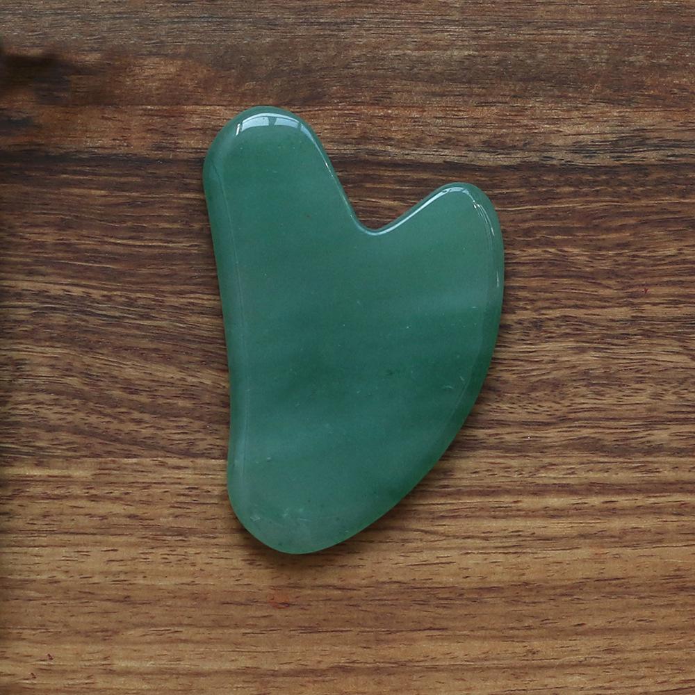 Green Aventurine Jade Gua Sha Board - Facial and Body Massage Tool