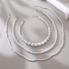 Punk Style Artificial Pearl Choker Necklace For Women With Alloy Pendant Spring