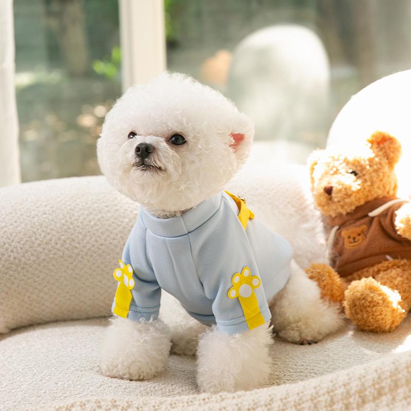Puppy dog clothes autumn and winter warm teddy bear small puppy cat two feet clothing pet