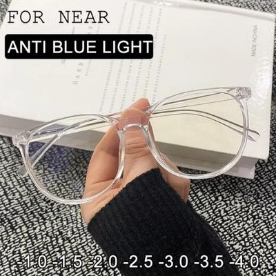 Transparent Glasses Women Men Retro Anti Blue Light Computer Eye Glasses Girls Clear Eyeglasses Large Frame Optical Spectacles