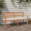 VidaXL Batavia Bench with Cushion 150 Cm Solid Teak Wood 319148