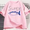 2026 New Kpop Korean Jin Super Tuna Fish Tshirts Fashion Vintage Short Sleeve Tshirt Unisex Wounisex Clothing Cot