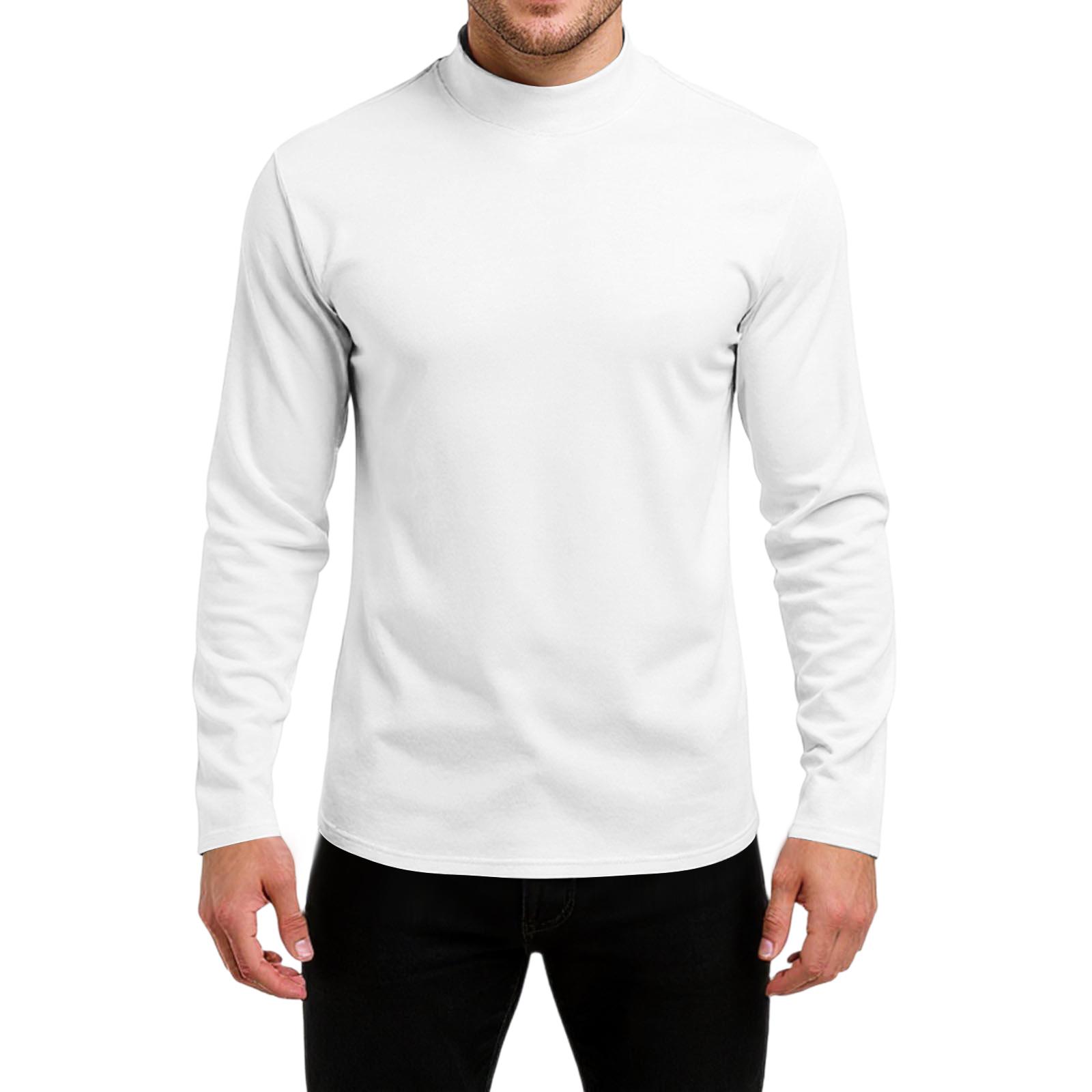 

Men s Slim-Fit Casual Neck Knit Long Sleeve Base Layer Top XL белый