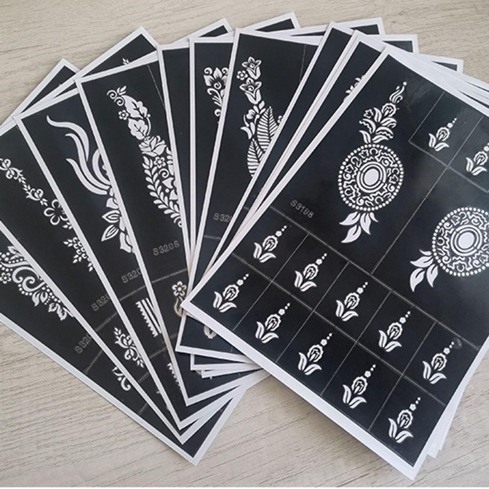 Flower Temporary Tattoo Stencil Hollow Drawing Template Body Art Sticker Template Henna Stencil