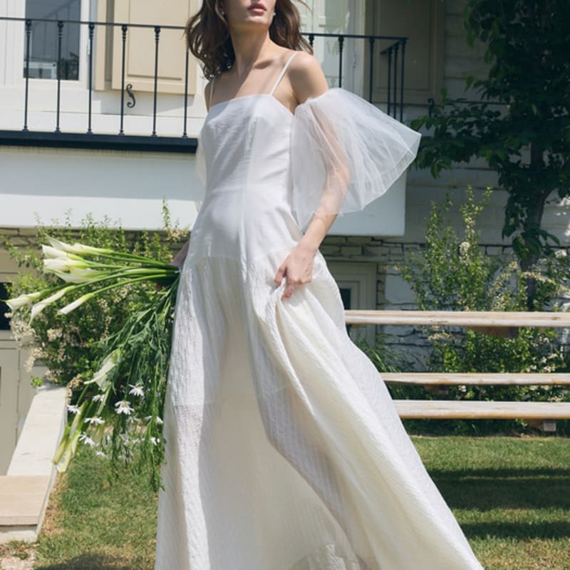 PAUL&ALICE MESH SLEEVE BAND / WHITE