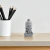 Mini Stone Kwan Yin Buddha Figure for Zen Garden Outdoor Patio Indoor Shelf Decor Small Asian Sculpture Peaceful Home Decor