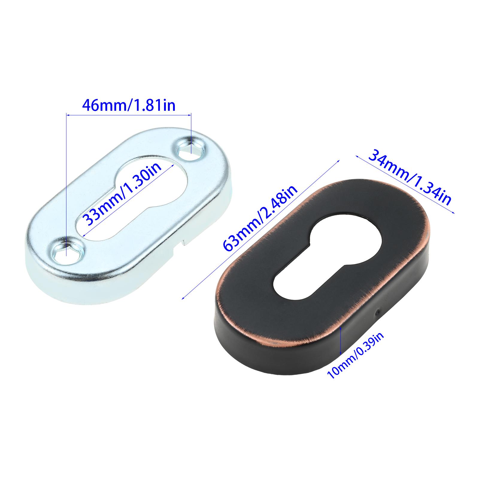 1 Set 304 Stainless Steel Split Lock Cover Interior Door Lock Cylinder Accessories Decorative Cover for Both Flat and Split Door