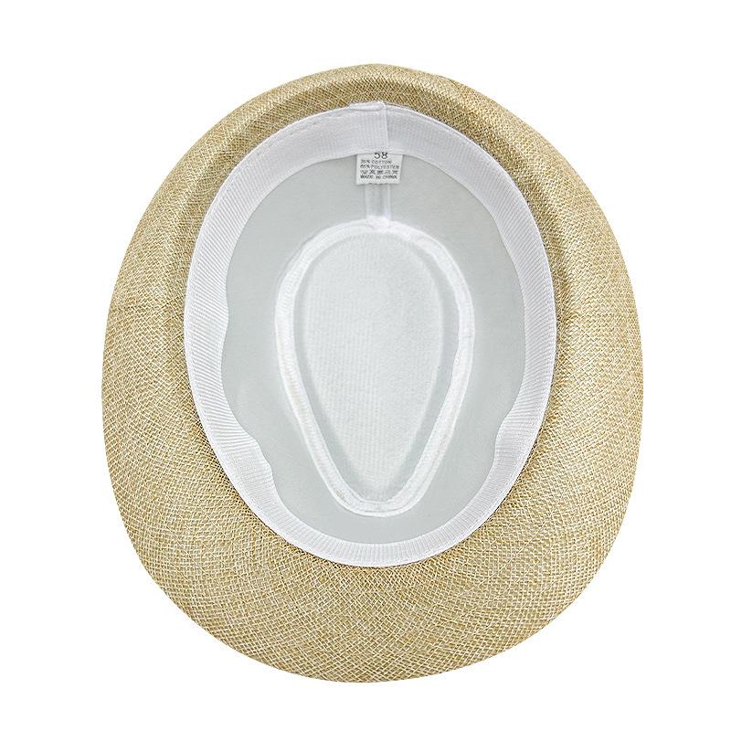 Liefern Sie Jazzhüte, Hüte im britischen Stil, einfarbige Zylinder aus Leinenimitat, Herren- und Damen-Sonnenhüte für Paare mit Krempe