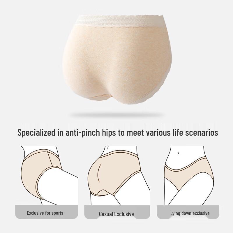 Urban Beauty Women's Mixed Color Lace Briefs 4-Pack