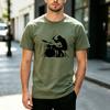 Vintage Rock Drummer Drum Kit Silhouette Graphic T Shirt Unisex Unisex Cotton Crewneck Musician Band Tee Summer Casual Streetwear