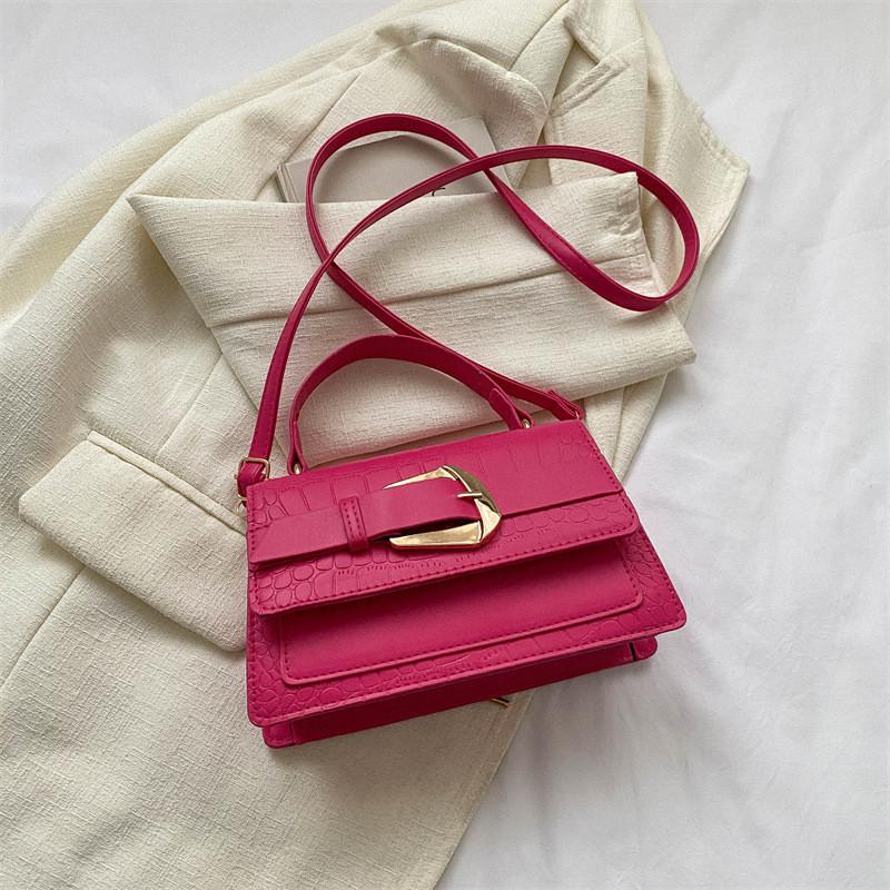

Trendy Casual Mini Square Handbag In Stylish Black White Green Brown And Fuchsia For Everyday Use маджента