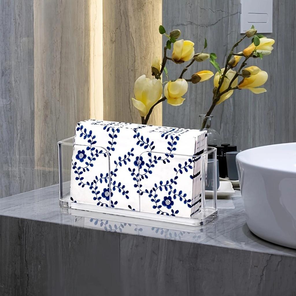 Acrylic Napkin Holder for Table Top Clear Napkin Caddys Luncheon Napkins Organizers Serviette Dispenser Kitchen Tool