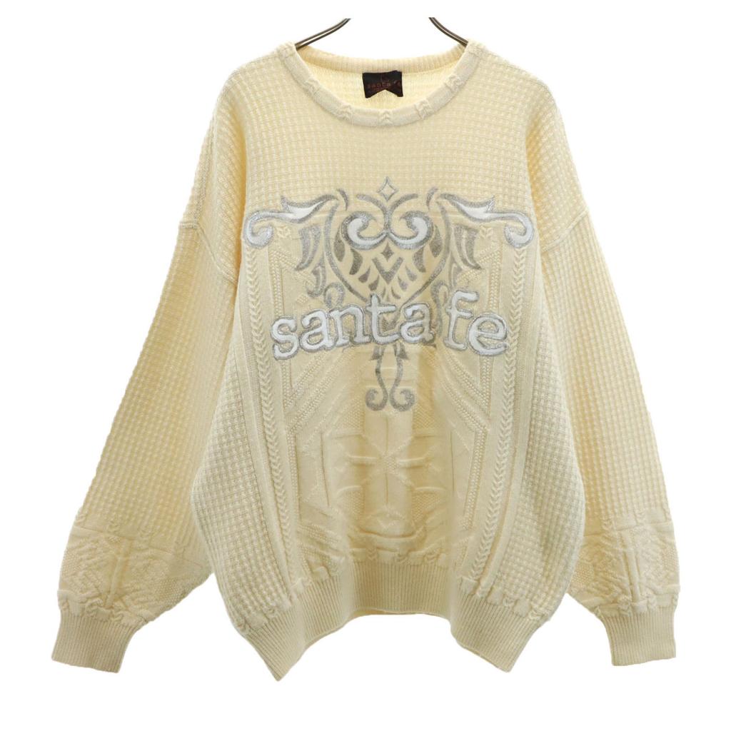 Santa Fe 90s Made In Japan Wool Blend Old Long Sleeve Sweater 3 Knit Men's Used