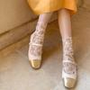 Cute Medium Tube Socks JK Lolita Lace Flower Loose Tube Socks High Quality Cotton Stockings