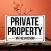 Private Property No Trespassing Metal Sign -  Iron Wall Decor for Home, Garden, Garage, Bedroom, Office, for Man Cave -  , Bo