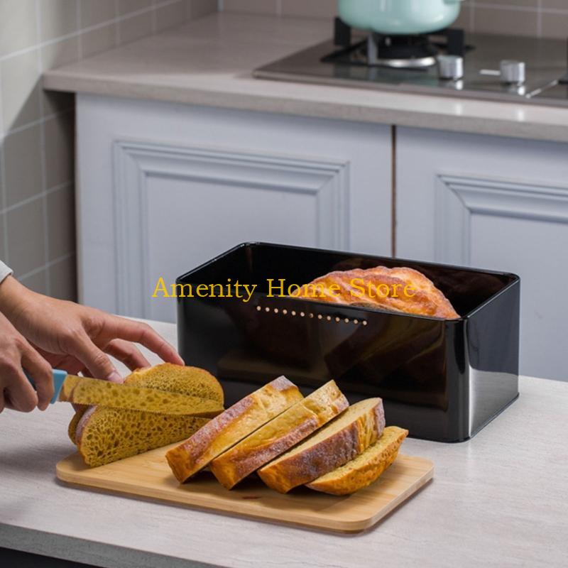 F26C Bread Storage Box Metal Bread Cases Bread Loaf Storage Container