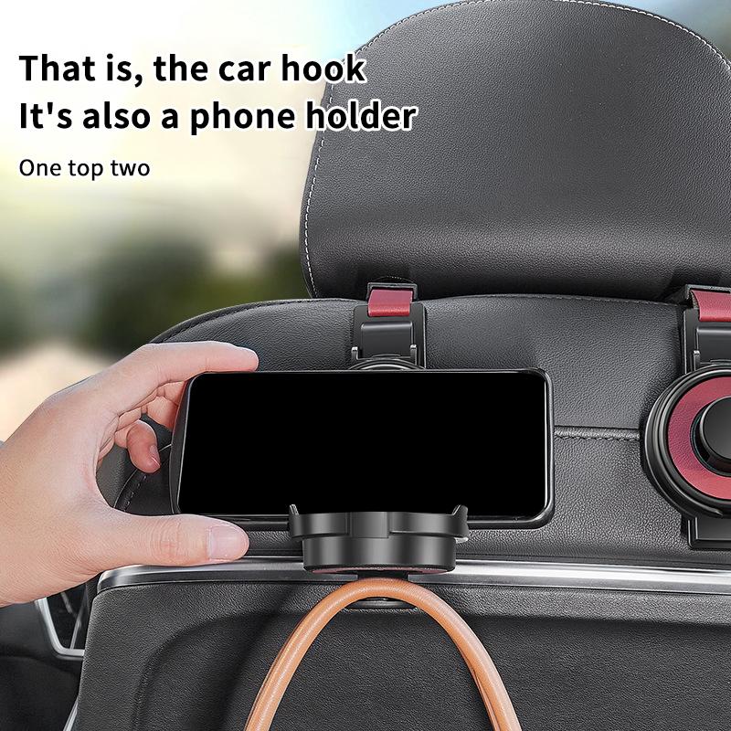 3-In-1 Cup Holder Cell Phone Holder Bag Hook For Car Seat Multifunctional Seat Back Organizer Storage Car Headrest Clip Hook