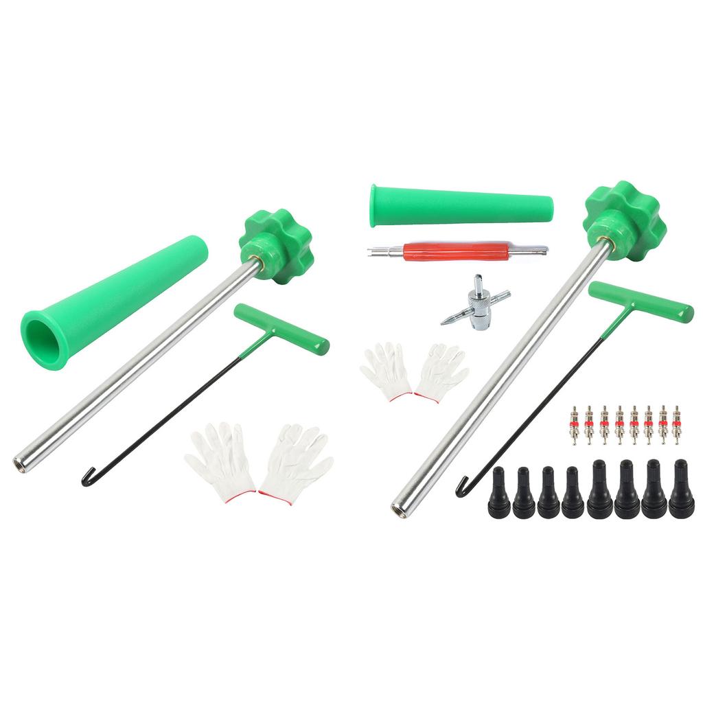 Tire Valves Core Removal Tool Set With Anti Corrosion Brass Inserts And Ergonomic Handles For Easy Use