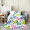 Capybaras Throw Blanket Twin SizeFunny Rainbow Capybara Bed Blanket for Home Bed Sofa CribWoodland Hunting Theme Fleece