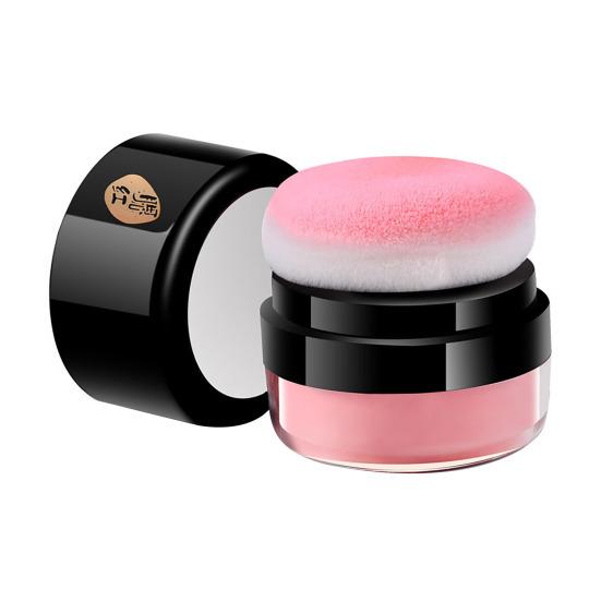 5G Cushion Blush Highly Pigmented Lips Eyes Cheeks Blusher with Soft Puff Lightweight Women Makeup Natural Loose Powder Face Blush