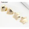 High Quality Brass Metal 14k Gold Plated Star/ Love Heart Post Earrings 925 Silver Needle Post Earring DIY Accessories