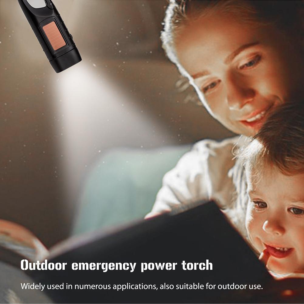 Solar Camping Light Hand Crank Emergency Flashlights Outdoor Survival Torches