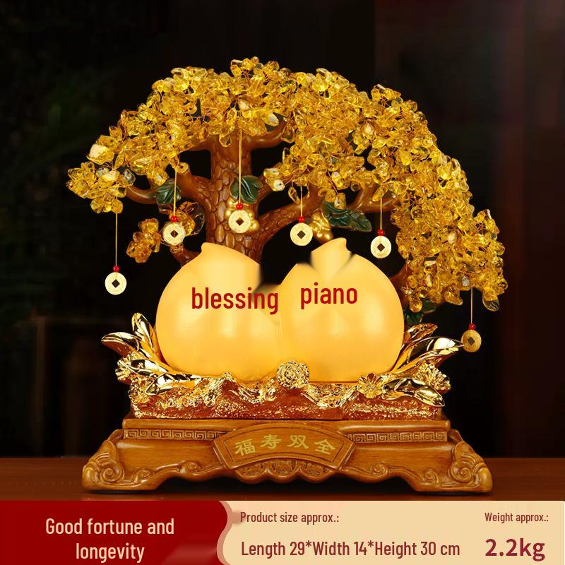 Elegant Longevity Peach Ornament Gift for Elderly Celebrations - Ideal for 60th, 70th, 80th Birthdays.