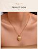 Cubic Zirconia Heart Locket Necklace for Women, Stainless Steel Openable Love Shape Pendant,18k Gold Plated Birthday Gifts