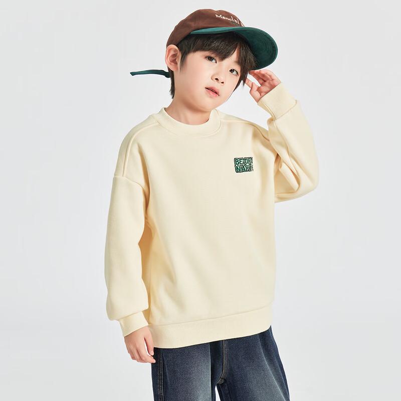 Boys  Thermal Letter Graphic Fleece Sweatshirt 120