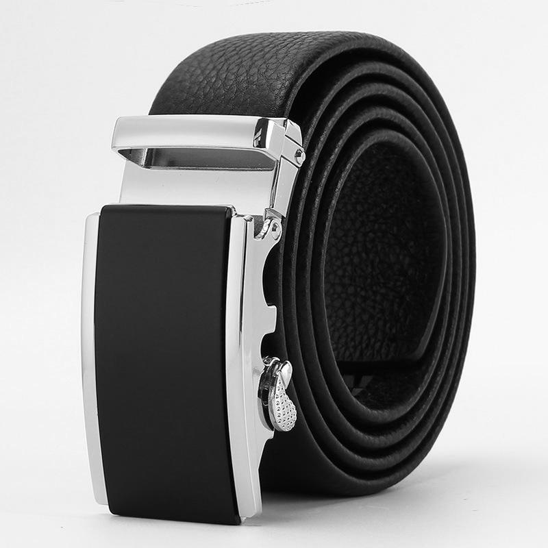 Men's Head Layer Leather Belt High End Automatic Buckle Belt Business Versatile Cowhide Belt