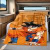 1PC Son Goku  Print Flannel Blanket, High Quality All Seasons, Home Decor, Warmth and Comfort, Perfect for Christmas Gifts