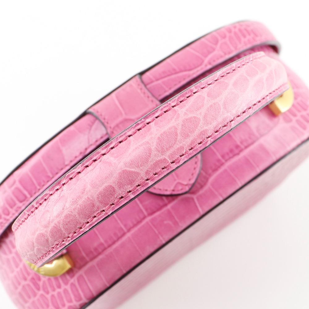 CELINE Handbag pink Embossed Leather Women Used