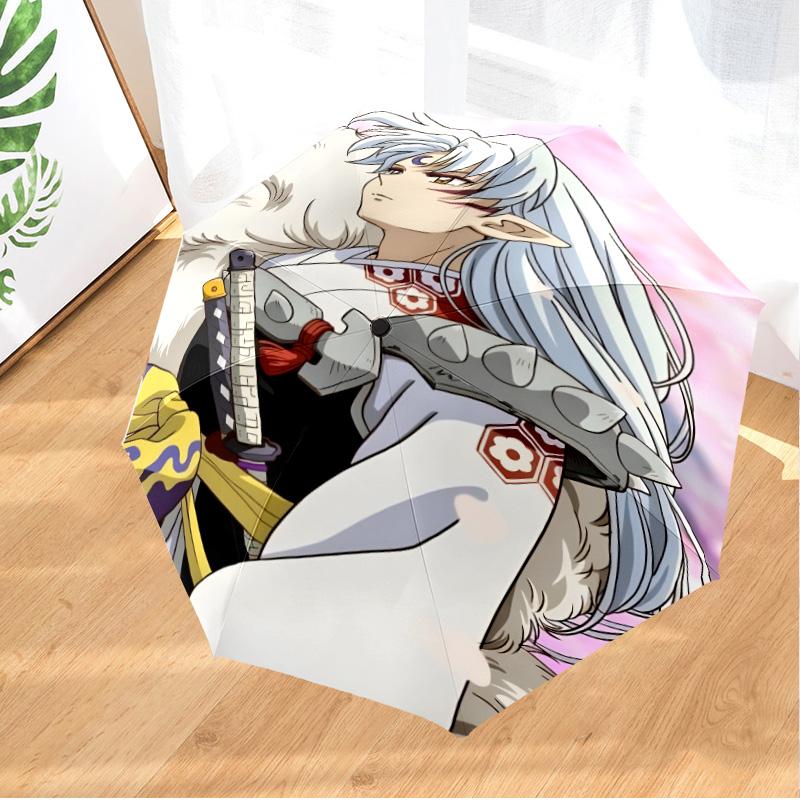 Anime Sessho-maru Umbrella Folding Umbrella, Automatic Umbrella 8-Frame for Travel, Camping Use Gift for Halloween Christmas