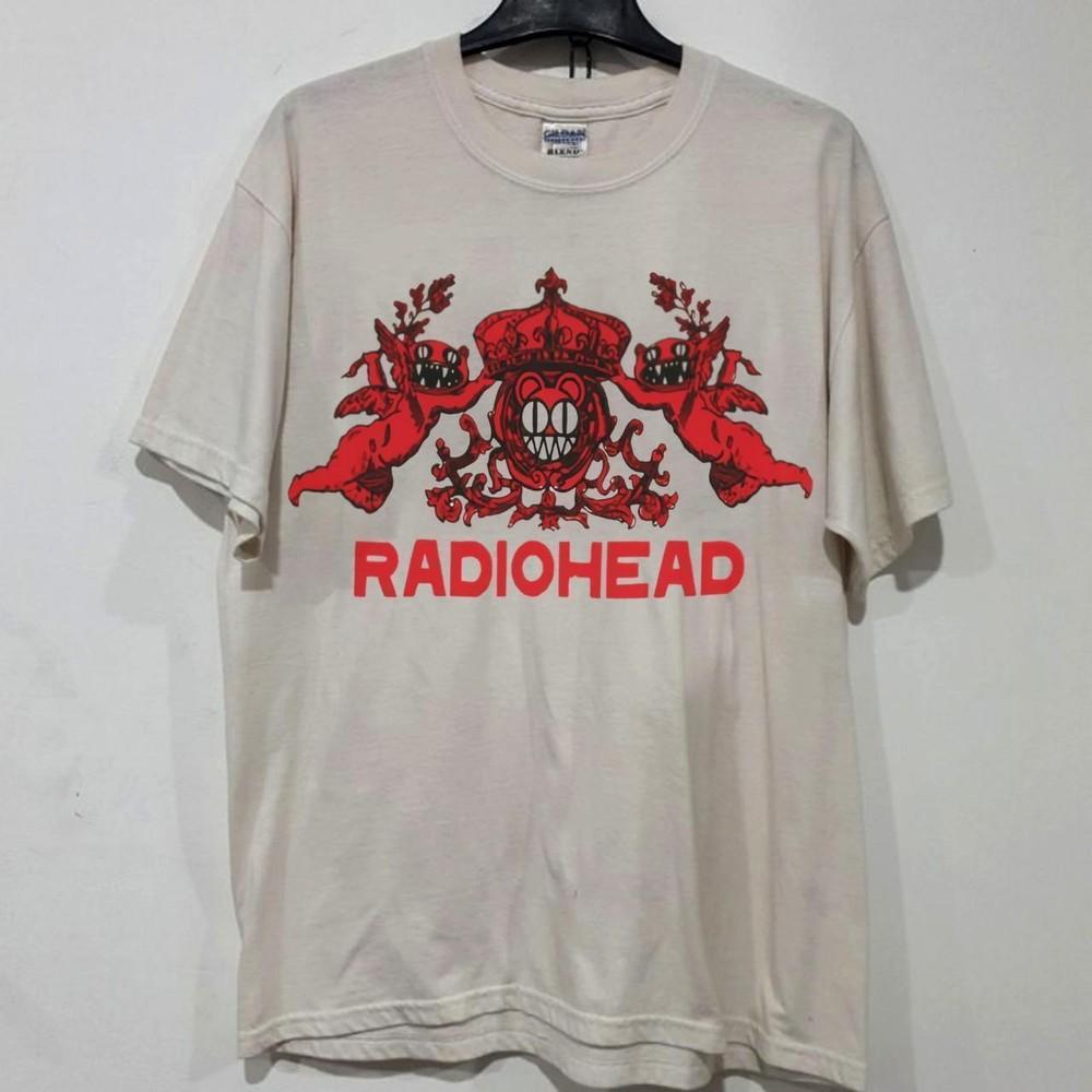 Radiohead Tshirt Thom Yorke Rock Concert Cotton Unisex Tshirt Reprint KH14723 Unisex T-Shirt L