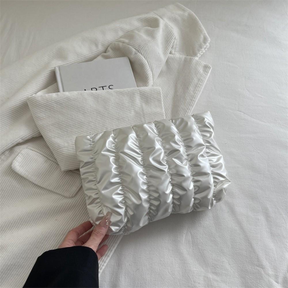 Elegant Puffer Makeup Clutch Purse Space Cotton Toiletry Storage Organizer  Women