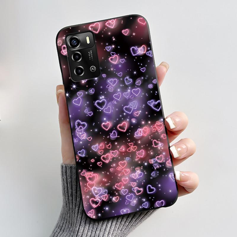 For ZTE Blade V40 Vita / V41 Smart Phone Case Luxury Cute Love Rabbit Funny Black Cover Shell Soft Silicone Protective Casing