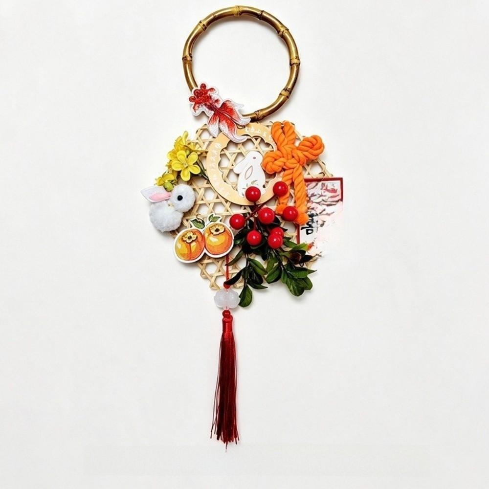 Home Decor Hanging Mid-Autumn Festival Ornaments Pendant Bamboo Weaving Wall Decoration Hollow Out Flower Door Ornaments Home