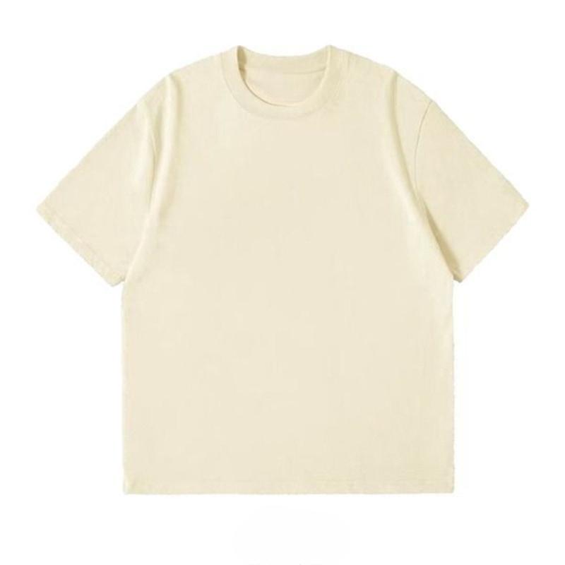 Heavyweight Tshirt Summer Solid Color White Short Sleeved Unisexs And Unisexs Fashion Ins Pure Cotton Loose Japanese Versatile