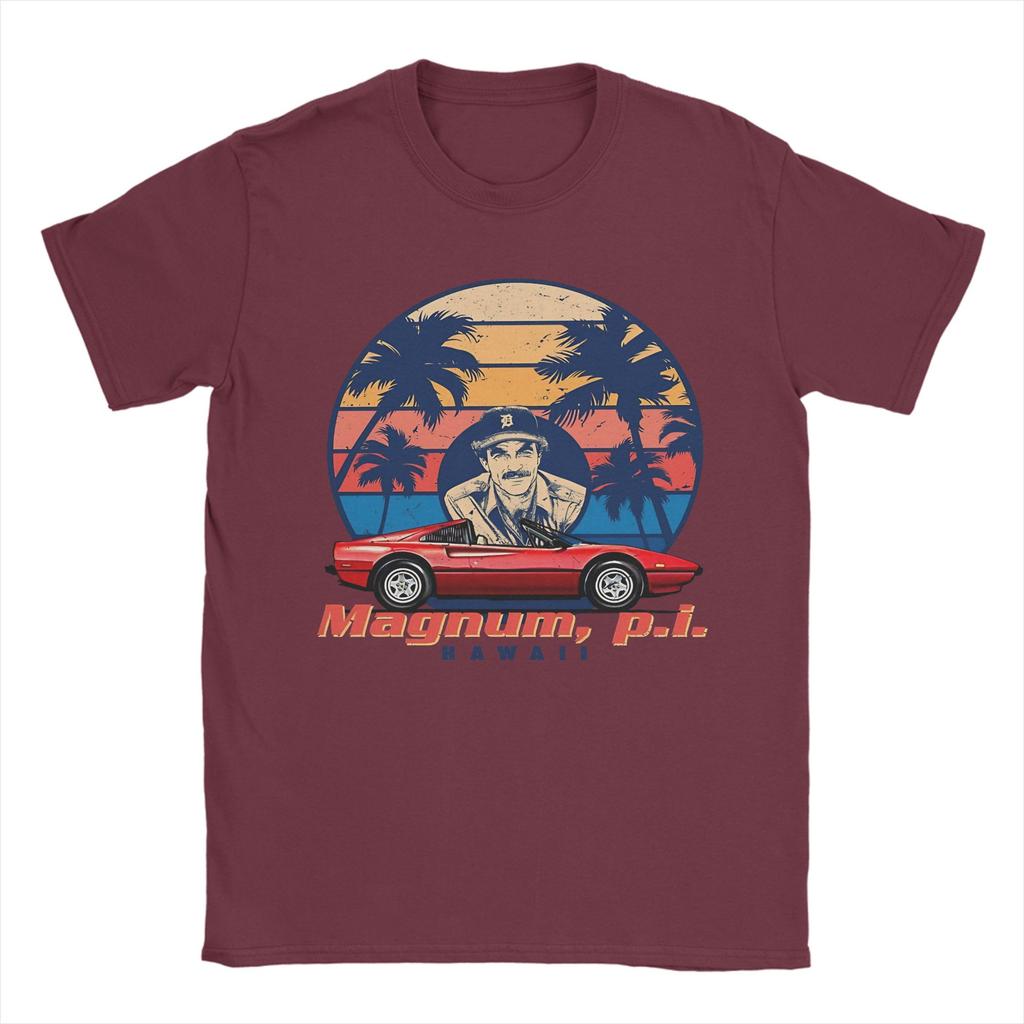 Unique Magnum PI TShirt for Unisex Round Neck Pure Cotton T Shirt Short Sleeve Tee Shirt Big Size Clothing