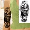 1 Sheet Compass Pirate Ship Temporary Tattoos For Women Men Adults Waterproof Tattoo Sleeve Self Adhesive Forearm Arm Leg Body