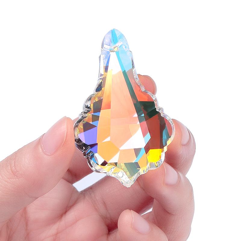AB Color Crystal Glass Prism Pendants 10 Shapes Hanging Suncatcher Accessories Rainbow Maker Ornament Crystal Chandelier Parts