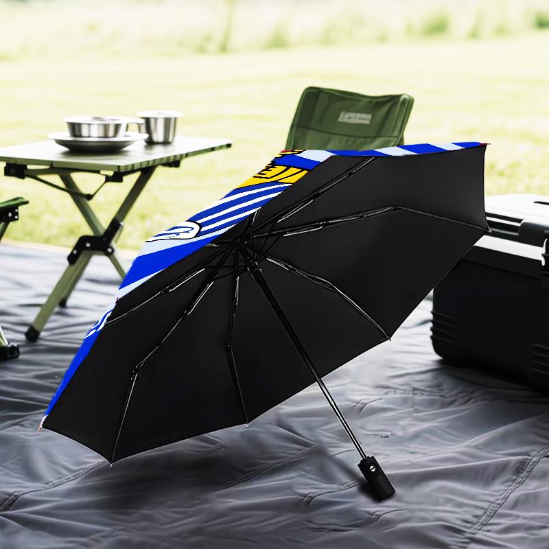Royal Football Emblem Umbrella 8-Frame for Travel, Camping, Casual Lightweight Portable Umbrella, Essential for Every Family Holidays Gift