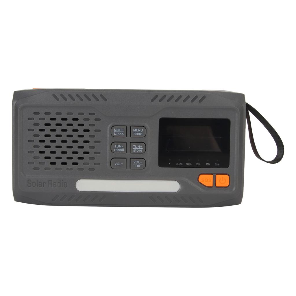 Emergency Crank Radio Hand Cranked DAB Radio Solar Charging Survival Portable 3W Flashlight for