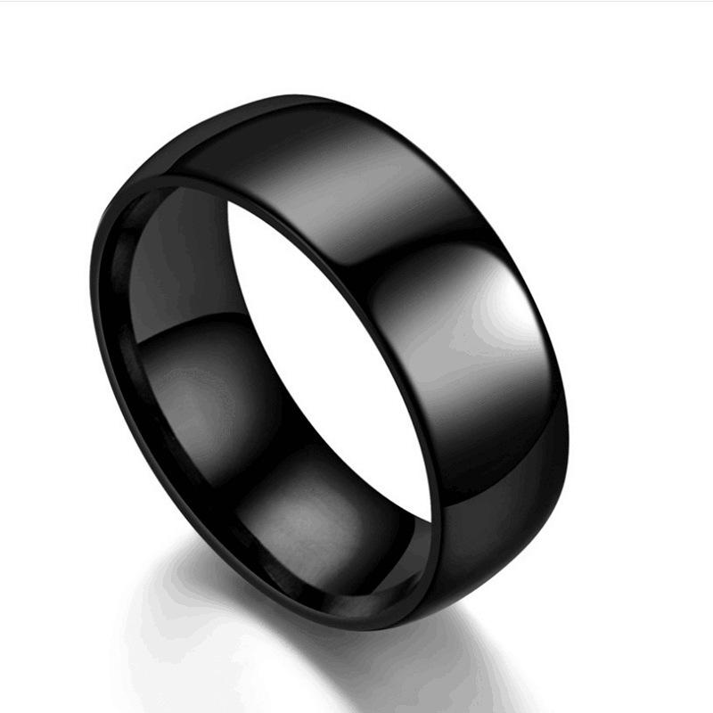 Women's Simple Titanium Steel Ring: 2mm, 4mm, 6mm Plain Band, Round Arc, Japanese & Korean Style, Couple Jewelry
