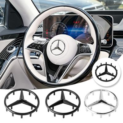 52/58mm Car Steering Wheel Badge Decorative Stickers For Mercedes Benz Amg X156 W204 W205 W203 W211 W212 W169 GLC CLK C260 EQC
