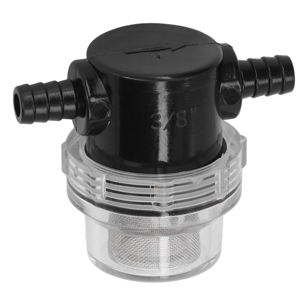 Water Pump Filter In Line Stainer Barb ABS 3 8in 1 2in Output for DC 12V 80 PSI Pumps